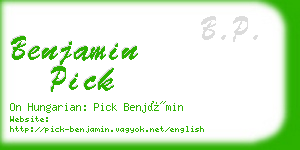 benjamin pick business card